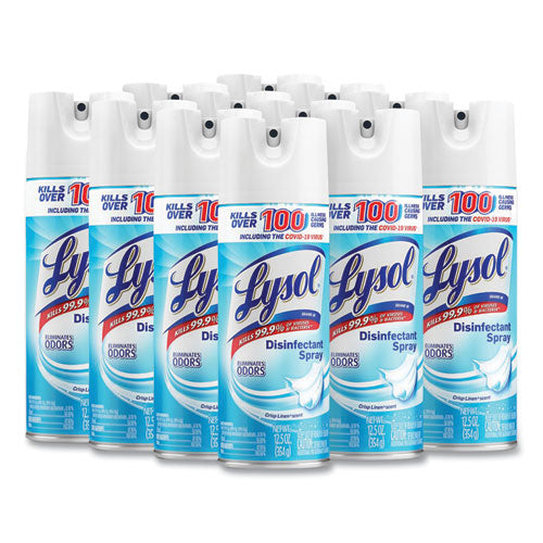 Image of LYSOL® Brand Disinfectant Spray, Crisp Linen Scent, 12.5 Oz Aerosol Spray