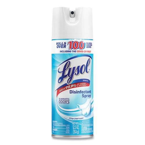 Image of LYSOL® Brand Disinfectant Spray, Crisp Linen Scent, 12.5 Oz Aerosol Spray