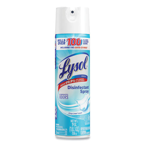 Image of LYSOL® Brand Disinfectant Spray, Crisp Linen Scent, 19 Oz Aerosol Spray