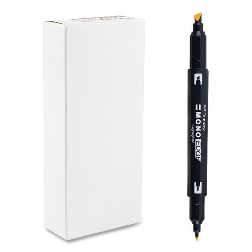 Image of Tombow® Mono® Highlighters, Golden Yellow Ink, Bullet/Chisel Tip, Golden Yellow Barrel, 10/Box