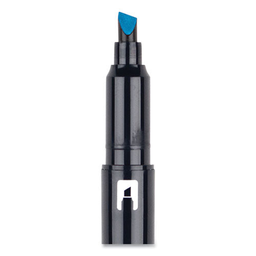 Image of Tombow® Mono® Highlighters, Skyblue Ink, Bullet/Chisel Tip, Skyblue Barrel, 10/Box