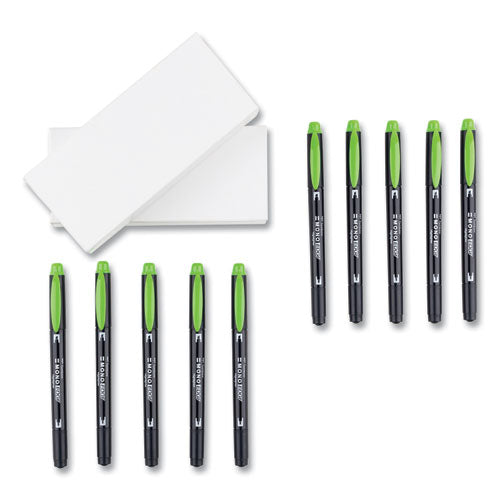 Image of Tombow® Mono® Highlighters, Yellow Green Ink, Bullet/Chisel Tip, Yellow Green Barrel, 10/Box