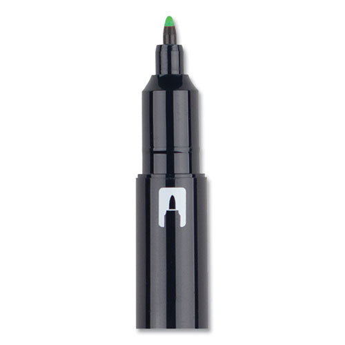 Image of Tombow® Mono® Highlighters, Yellow Green Ink, Bullet/Chisel Tip, Yellow Green Barrel, 10/Box