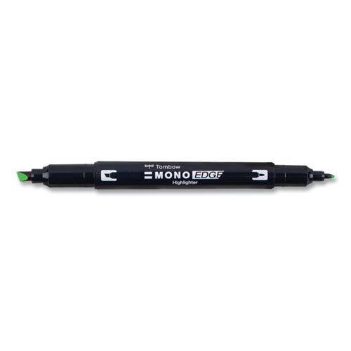 Image of Tombow® Mono® Highlighters, Yellow Green Ink, Bullet/Chisel Tip, Yellow Green Barrel, 10/Box
