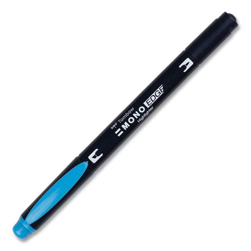 Image of Tombow® Mono® Highlighters, Skyblue Ink, Bullet/Chisel Tip, Skyblue Barrel, 10/Box