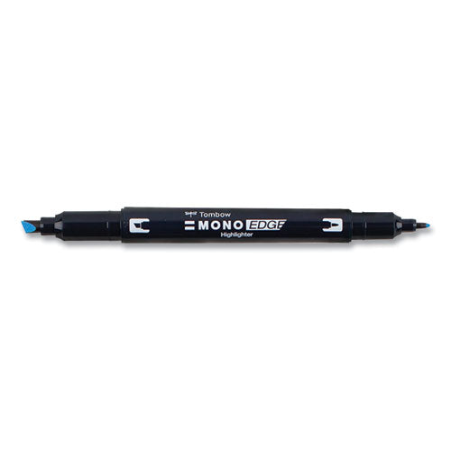 Image of Tombow® Mono® Highlighters, Skyblue Ink, Bullet/Chisel Tip, Skyblue Barrel, 10/Box