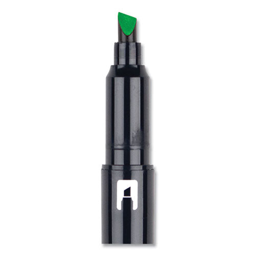 Image of Tombow® Mono® Highlighters, Yellow Green Ink, Bullet/Chisel Tip, Yellow Green Barrel, 10/Box