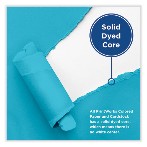 Image of PrintWorks® Professional Color Cardstock, 65 lb Cover Weight, 8.5 x 11, Blue, 250/Ream