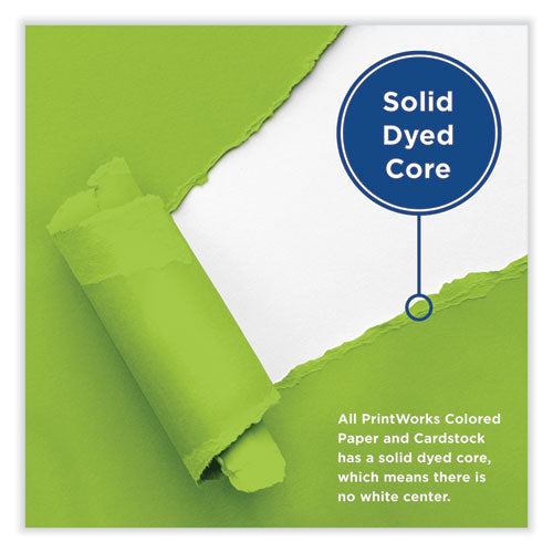 Image of PrintWorks® Professional Color Cardstock, 65 lb Cover Weight, 8.5 x 11, Emerald Green, 250/Ream