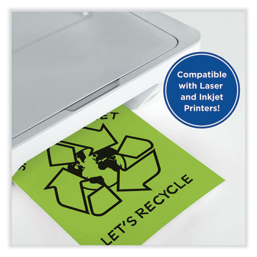 Image of PrintWorks® Professional Color Cardstock, 65 lb Cover Weight, 8.5 x 11, Emerald Green, 250/Ream