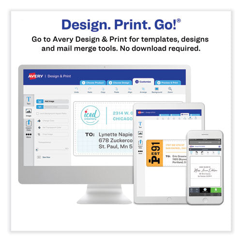 Image of Avery® Full-Sheet Vibrant Inkjet Color-Print Labels, 8.5 X 11, Matte White, 20/pack