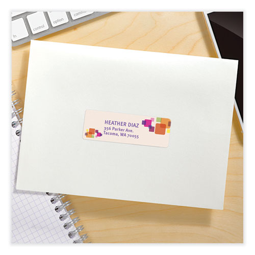 Image of Avery® Vibrant Color Printing Mailing Labels, Inkjet Printers, 0.75 X 2.25, Matte White, 30/sheet, 20 Sheets/pack