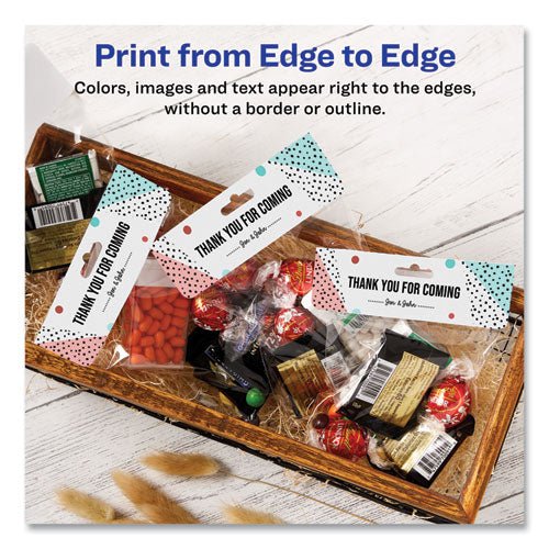 Image of Avery® Sure Feed Printable Toppers with Bags, 1.75 x 5, White, 40/Pack