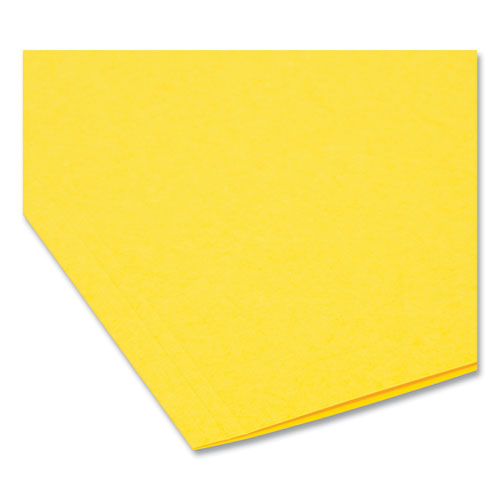 Image of Smead Interior File Folders, 1/3-Cut Tabs: Assorted, Letter Size, 0.75" Expansion, Yellow, 100/Box