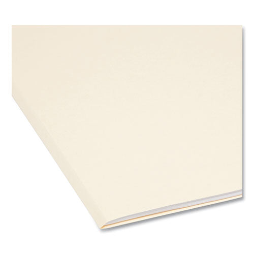 Image of Smead Manila File Folders, 1/3-Cut Tabs: Left Position, Letter Size, 0.75" Expansion, Manila, 100/Box