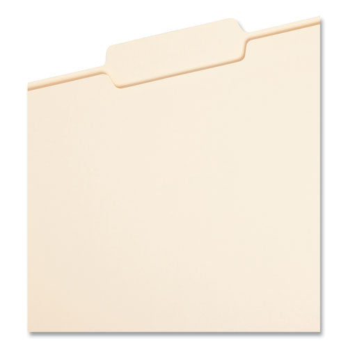 Image of Smead Manila File Folders, 1/3-Cut Tabs: Center Position, Letter Size, 0.75" Expansion, Manila, 100/Box