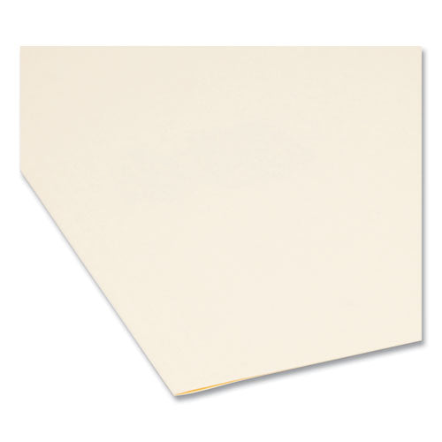 Image of Smead Manila File Folders, 1/3-Cut Tabs: Center Position, Letter Size, 0.75" Expansion, Manila, 100/Box