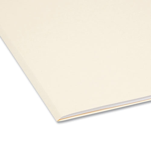 Image of Smead Manila File Folders, 1/3-Cut Tabs: Center Position, Letter Size, 0.75" Expansion, Manila, 100/Box