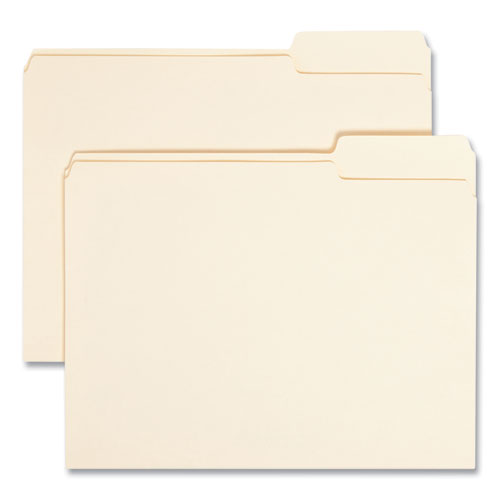 Image of Smead Manila File Folders, 1/3-Cut Tabs: Right Position, Letter Size, 0.75" Expansion, Manila, 100/Box