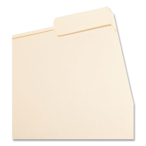 Image of Smead Manila File Folders, 1/3-Cut Tabs: Right Position, Letter Size, 0.75" Expansion, Manila, 100/Box