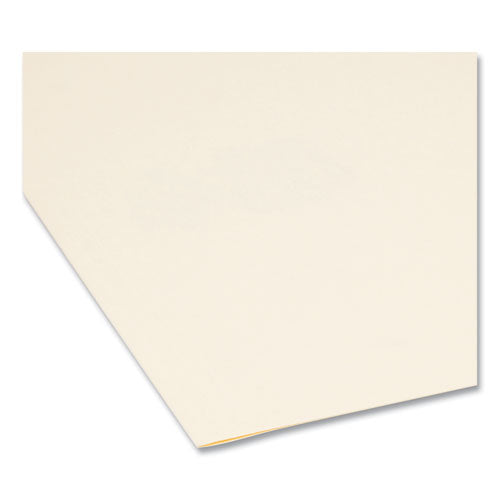 Image of Smead Manila File Folders, 1/5-Cut Tabs: Assorted, Letter Size, 0.75" Expansion, Manila, 100/Box
