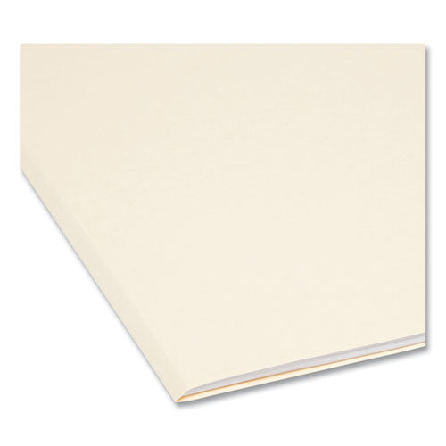 Image of Smead Manila File Folders, 1/5-Cut Tabs: Assorted, Letter Size, 0.75" Expansion, Manila, 100/Box