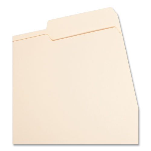 Image of Smead Manila Guide Height Systems File Folders, 2/5-Cut Tabs: Right of Center, Letter Size, 0.75" Expansion, Manila, 100/Box