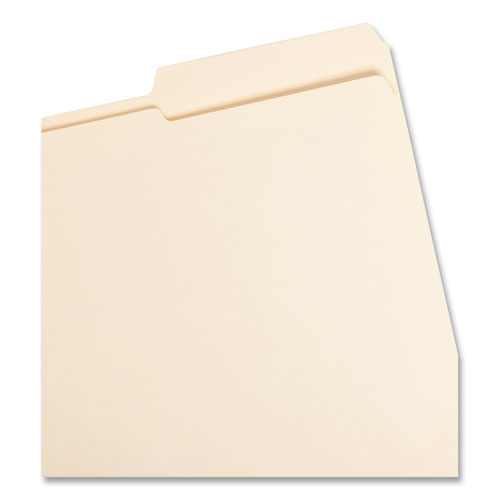 Image of Smead Reinforced Guide Height File Folders, 2/5-Cut Tabs: Right Position, Letter Size, 0.75" Expansion, Manila, 100/Box