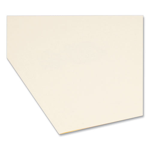 Image of Smead Reinforced Guide Height File Folders, 2/5-Cut Tabs: Right Position, Letter Size, 0.75" Expansion, Manila, 100/Box