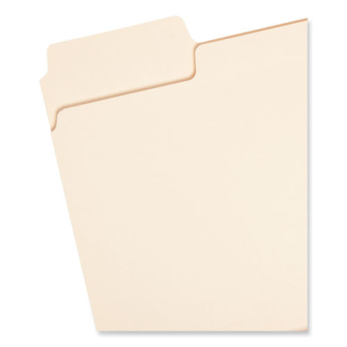 Image of Smead SuperTab Top Tab File Folders, 1/3-Cut Tabs: Assorted, Letter Size, 0.75" Expansion, 14-pt Manila, 50/Box