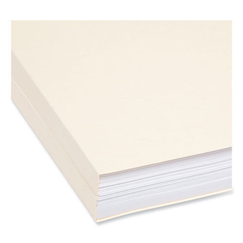 Image of Smead Expandable Heavyweight File Folders, 1/3-Cut Tabs: Assorted, Letter Size, 1.5" Expansion, Manila, 50/Box