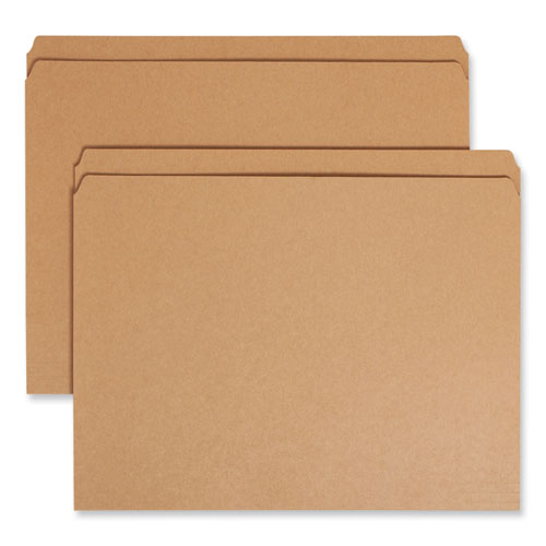 Image of Smead Heavyweight Kraft File Folder, Straight Tabs, Letter Size, 0.75" Expansion, 11-pt Kraft, Brown, 100/Box