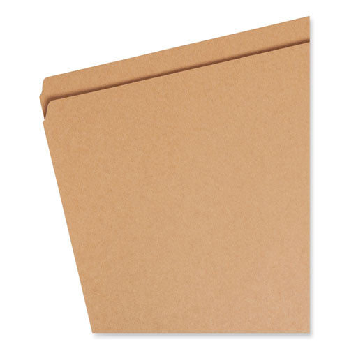 Image of Smead Heavyweight Kraft File Folder, Straight Tabs, Letter Size, 0.75" Expansion, 11-pt Kraft, Brown, 100/Box