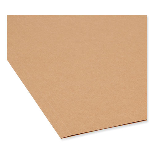 Image of Smead Heavyweight Kraft File Folder, Straight Tabs, Letter Size, 0.75" Expansion, 11-pt Kraft, Brown, 100/Box