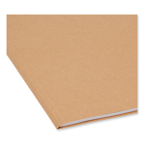 Image of Smead Heavyweight Kraft File Folder, Straight Tabs, Letter Size, 0.75" Expansion, 11-pt Kraft, Brown, 100/Box