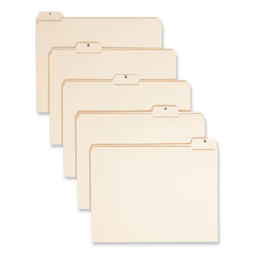 Image of Smead Indexed File Folder Sets, 1/5-Cut Prelabeled Tabs: 1 to 31, Letter Size, 0.75" Expansion, Manila, 31/Set