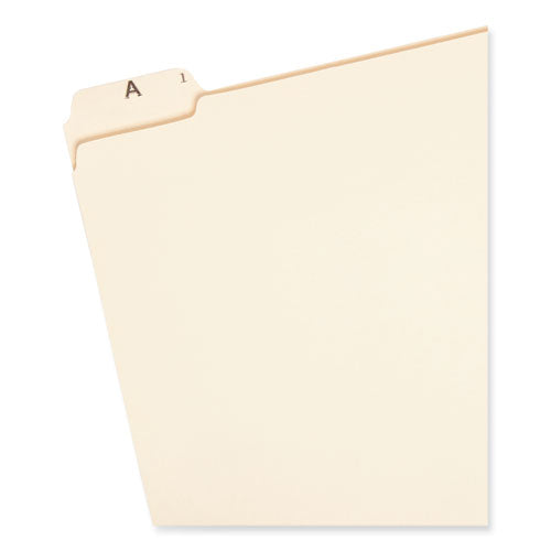 Image of Smead Indexed File Folder Sets, 1/5-Cut Prelabeled Tabs: A to Z, Letter Size, 0.75" Expansion, Manila, 25/Set