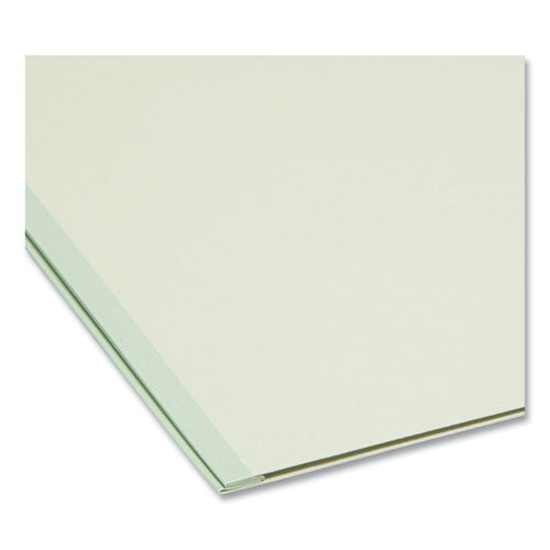 Image of Smead Expanding Recycled Heavy Pressboard Folders, 1/3-Cut Tabs: Assorted, Letter Size, 2" Expansion, Gray-Green, 25/Box