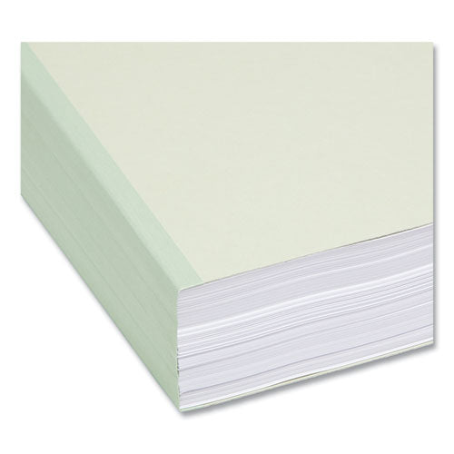 Image of Smead Expanding Recycled Heavy Pressboard Folders, 1/3-Cut Tabs: Assorted, Letter Size, 2" Expansion, Gray-Green, 25/Box