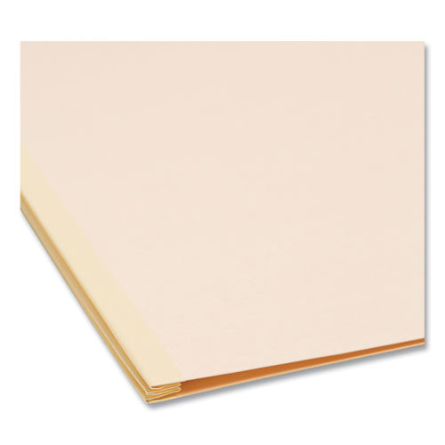 Image of Smead Four-Section Top Tab Classification Folders, 2" Expansion, 1 Divider, 4 Fasteners, Letter Size, Manila, 10/Box