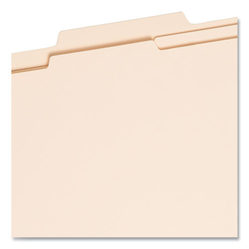 Image of Smead Six-Section Top Tab Classification Folders, 2" Expansion, 2 Dividers, 6 Fasteners, Letter Size, Manila, 10/Box