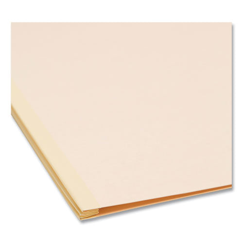 Image of Smead Six-Section Top Tab Classification Folders, 2" Expansion, 2 Dividers, 6 Fasteners, Letter Size, Manila, 10/Box