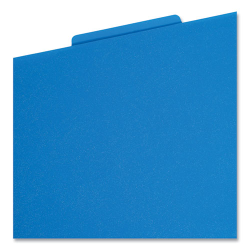 Image of Smead Six-Section Poly Classification Folders, 2" Expansion, 2 Dividers, 6 Fasteners, Letter Size, Blue Exterior, 10/Box