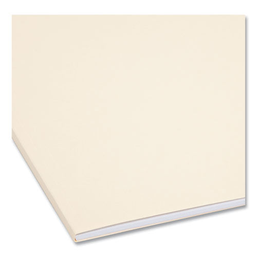 Image of Smead Top Tab Fastener Folders, Straight Tabs, 0.75" Expansion, 1 Fastener, Letter Size, Manila Exterior, 50/Box