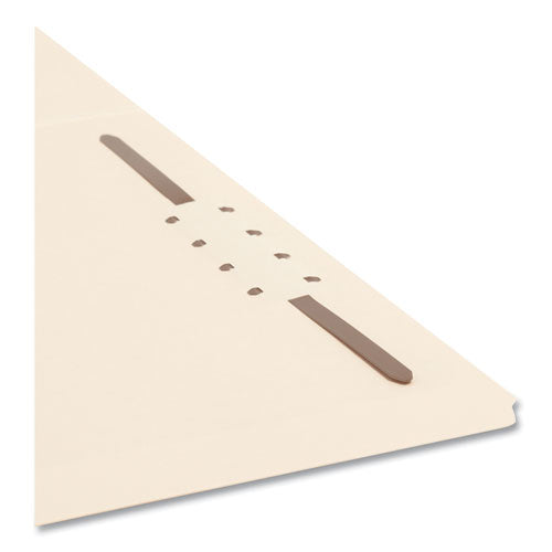 Image of Smead Top Tab Fastener Folders, Straight Tabs, 0.75" Expansion, 1 Fastener, Letter Size, Manila Exterior, 50/Box
