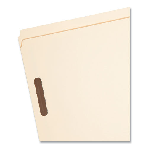 Image of Smead Top Tab Fastener Folders, Straight Tabs, 0.75" Expansion, 2 Fasteners, Letter Size, Manila Exterior, 50/Box