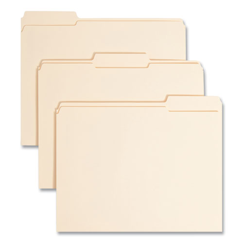 Image of Smead Top Tab Fastener Folders, 1/3-Cut Tabs: Assorted, 0.75" Expansion, 1 Fastener, Letter Size, Manila Exterior, 50/Box