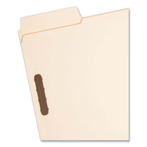 Image of Smead SuperTab Reinforced Guide Height Fastener Folders, 11-pt Manila, 0.75" Expansion, 2 Fasteners, Letter Size, Manila, 50/Box