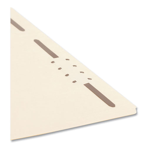 Image of Smead Top Tab Fastener Folders, 1/3-Cut Tabs: Right, 0.75" Expansion, 2 Fasteners, Letter Size, Manila Exterior, 50/Box