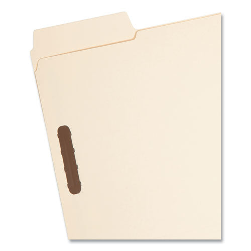 Image of Smead SuperTab Reinforced Guide Height Fastener Folders, 14-pt Manila, 0.75" Expansion, 2 Fasteners, Letter Size, Manila, 50/Box